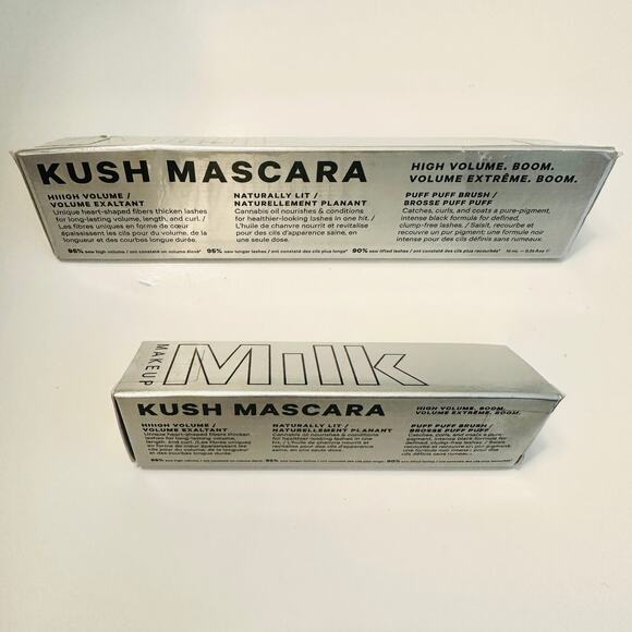 NEW Too Faced Shadow Insurance + Milk Kush High Volume Mascara in Large + Travel - Picture 4 of 15